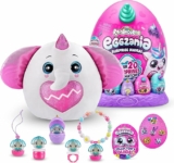 Rainbocorns Eggzania Surprise Mania Series 1 (Elephant) by ZURU, Collectible Plush Stuffed Animal, Surprise Eggs, 5 Mini Eggs, Stickers, DIY Jewelry, Slime