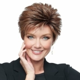 Raquel Welch Candid Capture Short Chic Textured Crop Wig by Hairuwear, Average Cap, RL10/12 Sunlit Chestnut