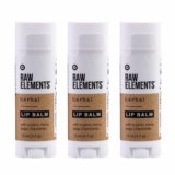 3-Pack Raw Elements Organic Herbal Rescue Lip Balm, 0.15 oz