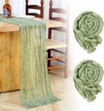 2-Pack 10Ft Cheesecloth Table Runner