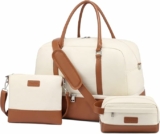 Set of 3 Canvas Weekender Overnight Bag Set