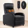 Recliner Chair with Lumbar Support with Adjustable Backrest and Footrest & Padded Seat Backrest