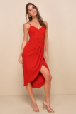 Women’s Reinette Rust Red Midi Dress