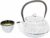 Restaurantware-30 Ounce Japanese Teapot, 1 Enamel Coated Japanese Tea Kettle – Cherry Blossom Design, Includes Mesh Strainer, White Cast Iron Primitive Tea Kettle, For Teabags And Loose Leaf Tea