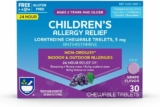 30-Count Rite Aid Children’s Non-Drowsy Allergy Relief Chewable Tablets, Grape Flavor, Loratadine, 5 mg