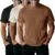 3 Pack Men’s Big and Tall Waffle Knit T-Shirts XL-5XL