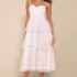 Women’s Marvelously Lovely White Tulle Embroidered Strapless Mini Dress