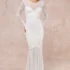 Solita White Sequin Mesh Sleeveless Maxi Dress