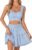 2-Pc Women’s Crop Top & Skirt Set