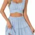 3-Pc Women’s Babydoll Lingerie Set w/ Garter Belt