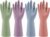 4-Pairs Rubber Cleaning Gloves for Dishwashing