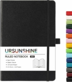 Classic Lined Journal/Notebook, 5.3″ x 8.26″, Hardcover with Thick Paper, Banded + Pen Holder +Inner Pocket