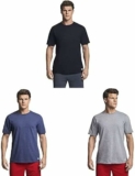 3-Pack Russell Athletic Men’s Dri-Power Cotton Blend Short Sleeve Tees, Size 2XL (Moisture Wicking, Odor Protection, UPF 30+)