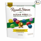 5-Pack Russell Stover Sugar Free Chocolate Candy Coated Peanut Gems, 7.5 Ounce Bag