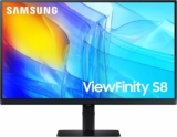 SAMSUNG 27″ ViewFinity S8 (S80D) Series 4K UHD High Resolution Computer Monitor, HDR10, Multiple Ports w/HDMI, DisplayPort, USB-A, Height Adjustable Stand, LS27D806EANXGO, 2024, 3Yr Warranty