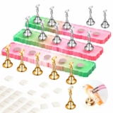 SAVILAND Nail Stand for Press Ons Display:15pcs Nail Stand Set + Adhesive Putty