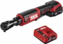 SKIL PWR CORE 12 Brushless 12V 3/8 Inch Ratchet Wrench Kit Includes 2.0Ah Lithium Battery and PWR JUMP Charger