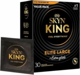 30-Count SKYN King Elite Large Extra Glide Non-Latex Condoms