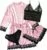 4-Pc Women’s Satin Pajama Set