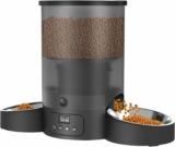 Automatic Cat Food Dispenser with 2 Stainless Bowls