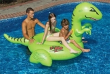 SWIMLINE ORIGINAL 90624 Giant Inflatable T-Rex Dinosaur Pool Float Floatie Ride-On Lounge W/ Stable Leg