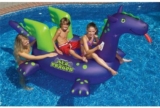 SWIMLINE ORIGINAL Giant Inflatable Sea Dragon Pool Float Floatie Ride-On Lounge W/ Stable Legs Wings