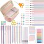 50 PCS Aesthetic School Supplies with Big Capacity Pen Case