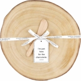Santa Barbara Design Studio Charcuterie Cheese Board Round Wood Slice Serving Tray and Spreader Gift Set, 12″ Dia x 1.25″ H