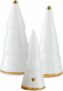 Set of 3 Santa Barbara Design Studio Holiday Shelf Décor Christmas Collection Ceramic Trees