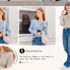 Womens Cable Knit V Neck Sweater