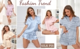 2-Pc Women’s Satin Pajama Set