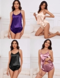 2-Pc Women’s Satin Like Pajama Set