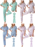 4-Pc Women’s Satin-Like Pajama Set