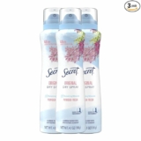 3-Pack Secret Dry Spray Antiperspirant Deodorant for Women, 48hr Weightless Sweat & Odor Protection, Gentle on Skin, Powder Fresh Scent, 4.1 oz