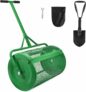 Seeutek Compost Spreader Peat Moss Spreader, 24″ with Multifunctional Folding Shovel