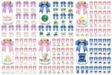 24-Sets Cute Bottle Jar w/ Ribbon & Sticker Sets