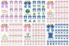 24-Sets Cute Bottle Jar w/ Ribbon & Sticker Sets