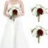 4-Pack 7″ Bridesmaids Artificial Flowers Bouquets