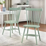 Set of 2 Venice High Back Contemporary Windsor Dining Chairs Mint