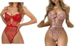 Women’s Floral Lingerie Bodysuit