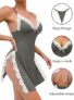 2-Pc Women’s Lingerie Night Gown w/ Thong Set