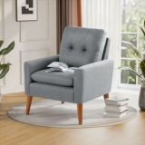 Mid-Century Modern Fabric Accent Chair