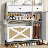 Shoe Cabinet with 2 Flip Cabinets & Side Cabinet