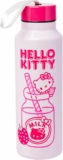 Silver Buffalo Hello Kitty Kawaii Strawberry Milk Pink Stainless Steel Water Bottle with Strap, 27 Ounces