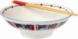 Silver Buffalo Marvel Spiderman Manga Panels Ceramic Ramen Bowl with Chopsticks, Microwave Safe, 30 Ounces