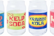 4-Pack Silver Buffalo Spongebob Squarepants Soda Labels Kelp Juice, Kelp Soda, Krabby Kola, and Dr. Kelp
