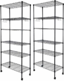 2-Pack 6-Tiers Simple Deluxe Heavy Duty Shelving