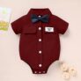 Baby Boy’s Dress Shirt Onesie w/ Bowtie, Size 0-3 Months (Reviews say it runs big)