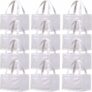 12-Pack Small Canvas Tote Bags, 10″ x 7″ x 6″