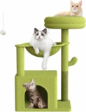 Multi-Level Plush Cat Tree Tower Condo Climbing Activity with Hammock